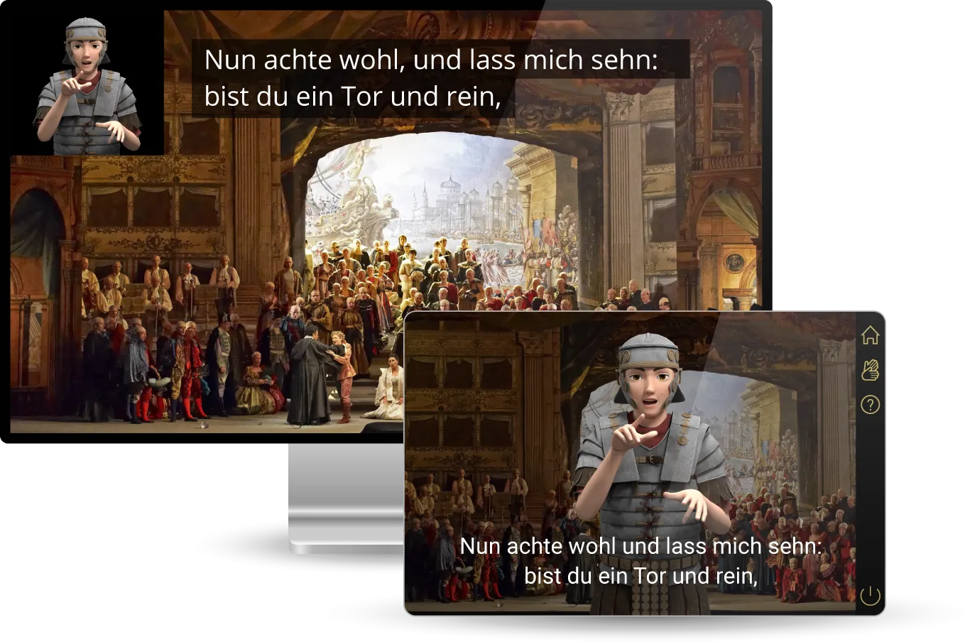 SiMAX avatar and subtitles